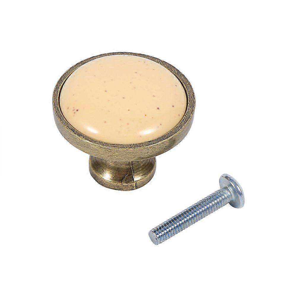 Door Handles Ceramic Bronze Kitchen Cabinet Cupboard Wardrobe Pull Round Single Hole P8