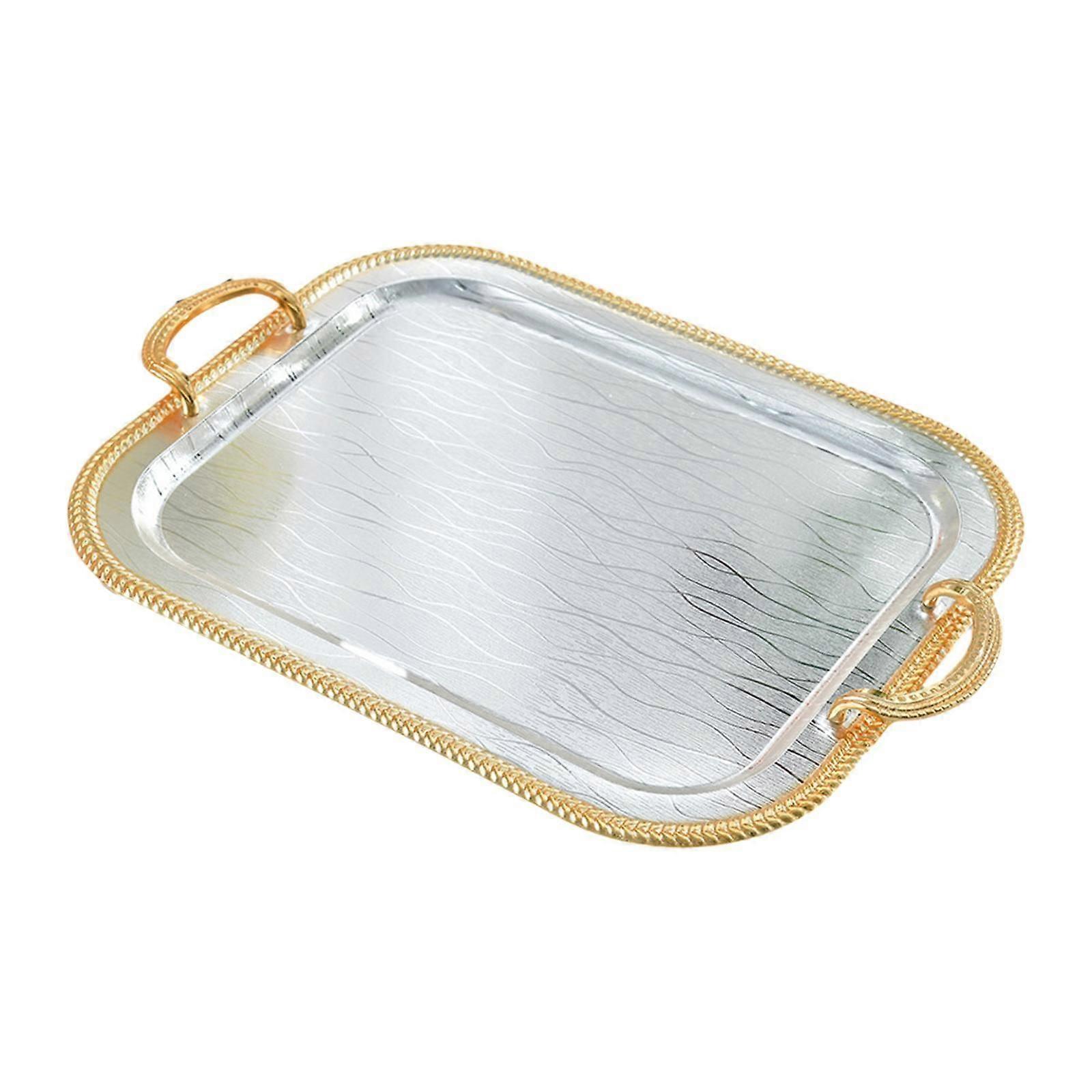 Serving Tray Elegant Rectangle Vanity Tray for Entertaining Toilet Tea House L