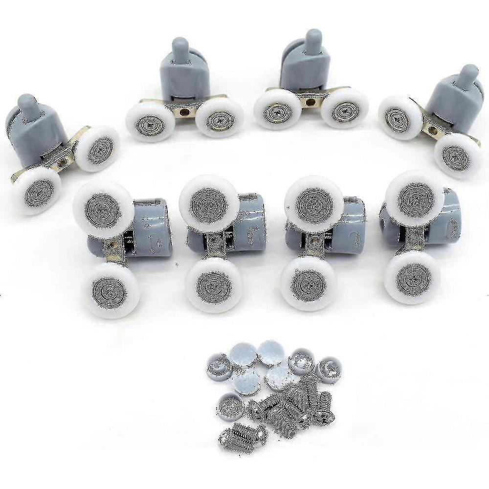8 Pack Double Shower Door Rollers 23mm Diameter Bathroom Replacement Parts