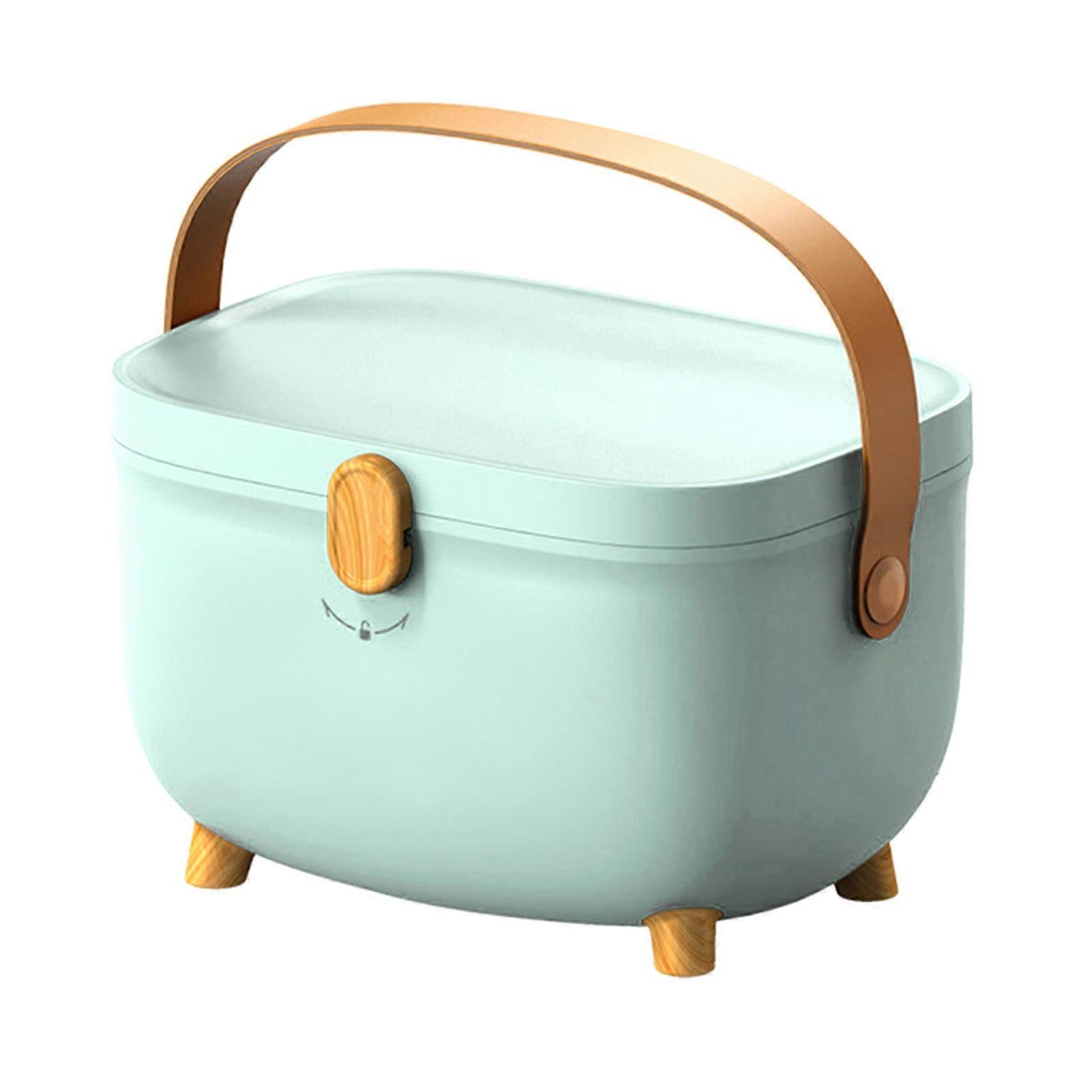 Oval Storage Household Double Layer Large Capacity Multicompartment Medicine Organizer Box for Home Dorm