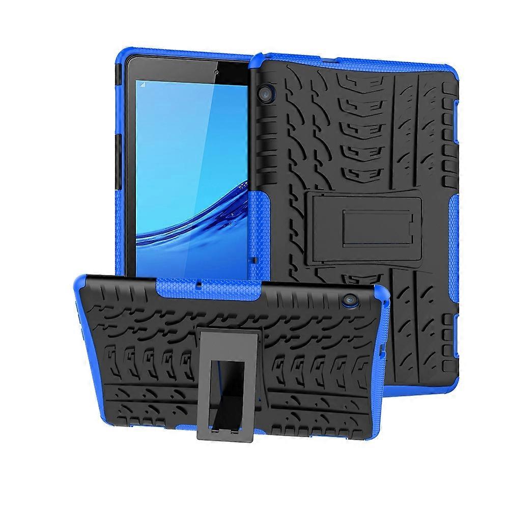 For Huawei MediaPad T5 Tire Texture Shockproof TPU + PC Protective Case with Holder