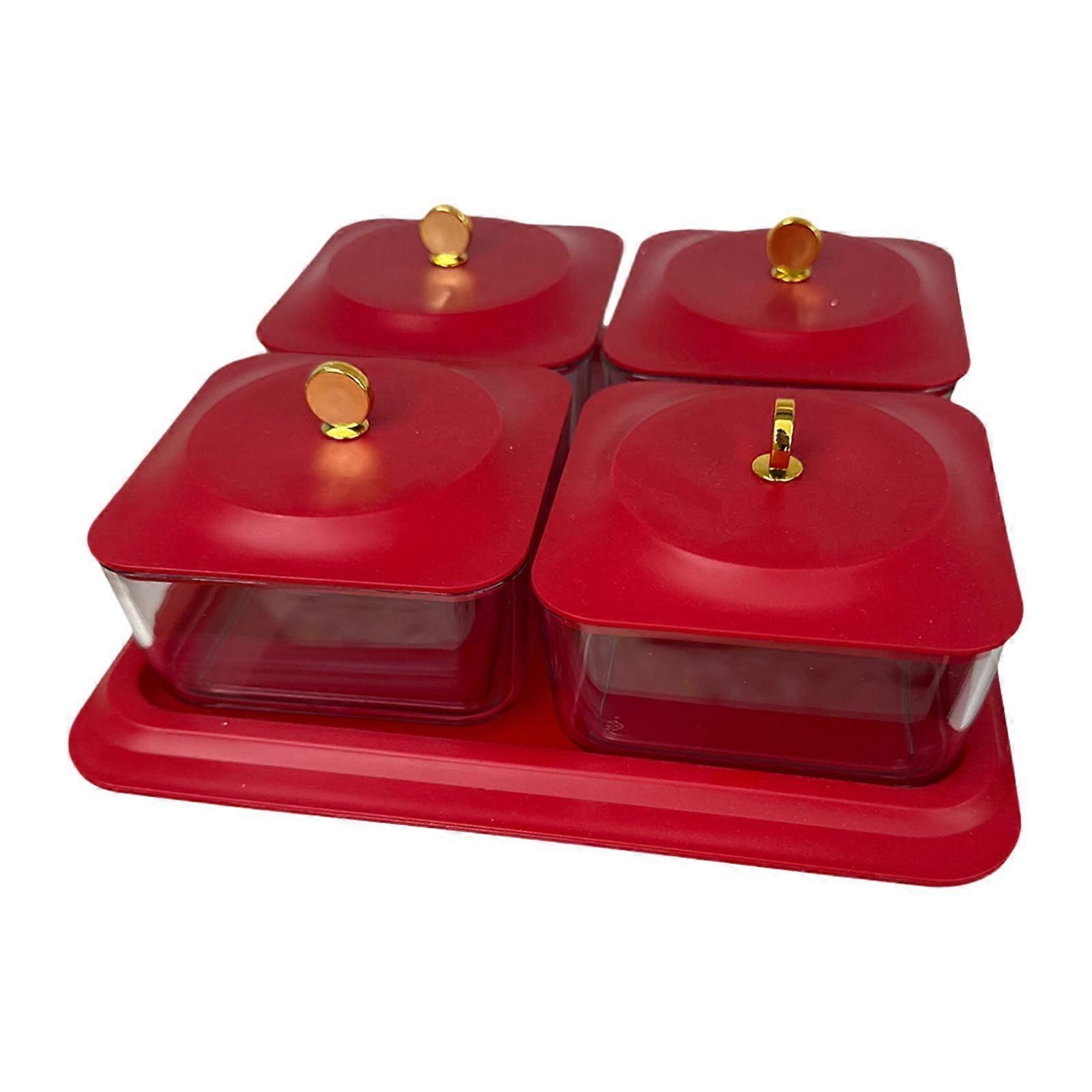 Divided Serving Tray Dried Fruit Snack Serving Plate for Kitchen Nuts Sweets