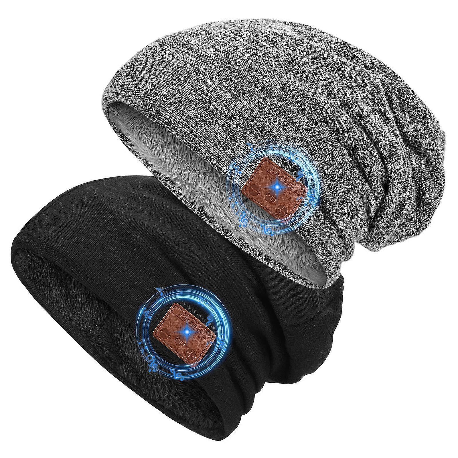 Beanie Tooth Double-Layer Wool Hat 2 Pack Tech Gift for Men and Women - Warm Winter Accessories in Various Colors