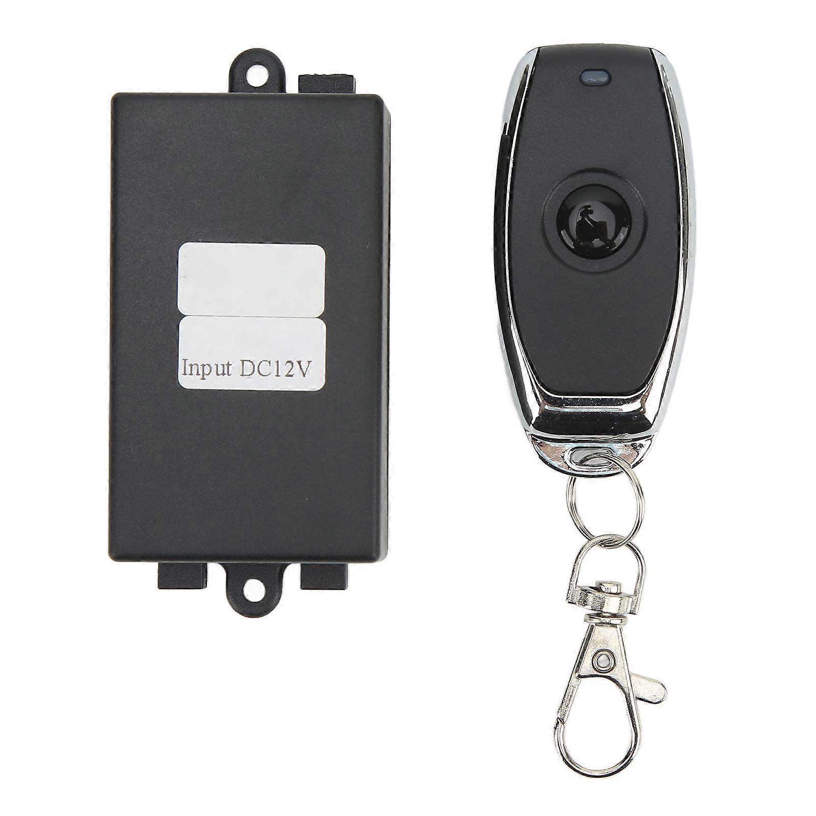 Relay Remote Switch, Momentary Remote Control Switch Single Button High Sensitivity Wireless Remote Control Switch with Relay 7A 12V 8H1E0