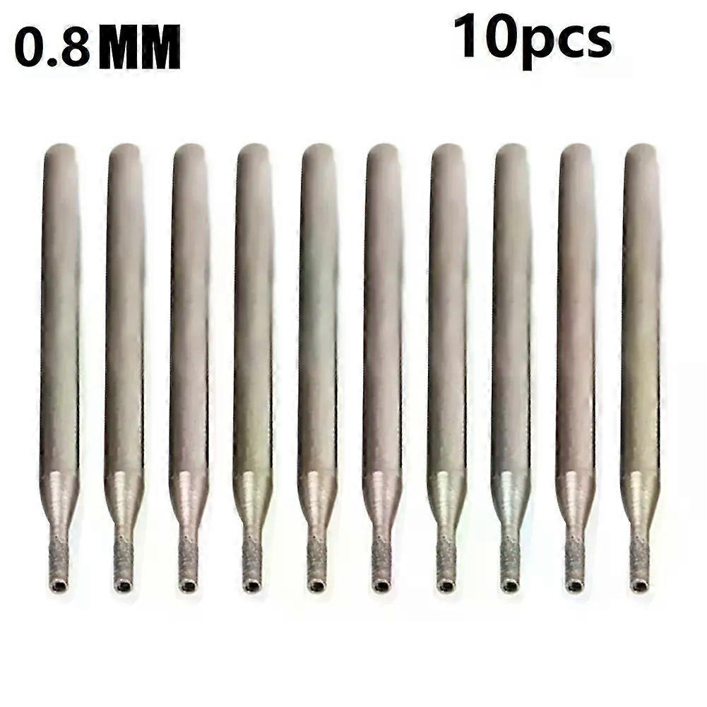 10Pcs 0.8-4Mm Rotary Diamond Burr Core Drill Bit Engraving 2.35Mm Shank For Glass Tile Grinding Hollow Head Rotary Power Tools