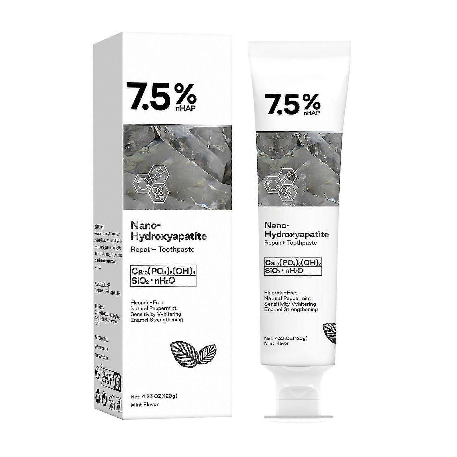 ExquisiteHydroxyapatite Toothpaste for Enamel Protection and Tooth Strengthening, Gentle Mint Fluoride-Free Hydroxyapatite Toothpaste, Fresh Breath, D