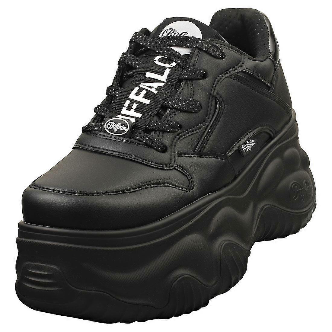 Buffalo Blader One Vegan Womens Platform Trainers in Black