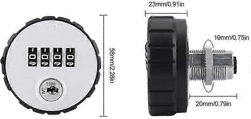 Code lock Digital code lock Digital code combination Zinc alloy case Convenient lock Secure 4-digit password lock with keys(20mm)