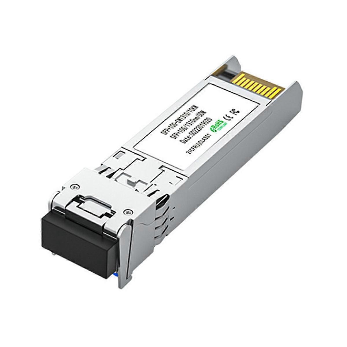 2Pc 10G SFP+ Optical Fiber Module 1310NM LC Single Mode Dual Fiber Transceiver Compatible with Network Router Switches,C