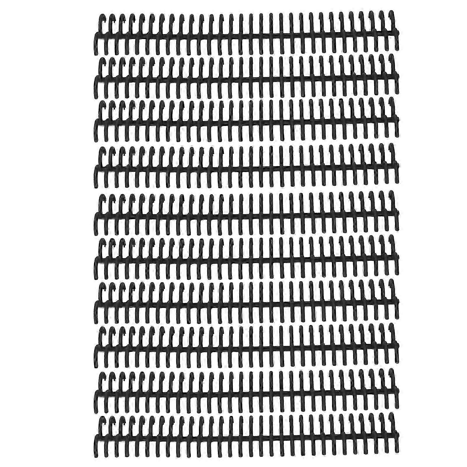 10 stk løs bladbinding rygsøjle 30 huller 22mm indvendig diameter slidstærk plastbinding ringe sort