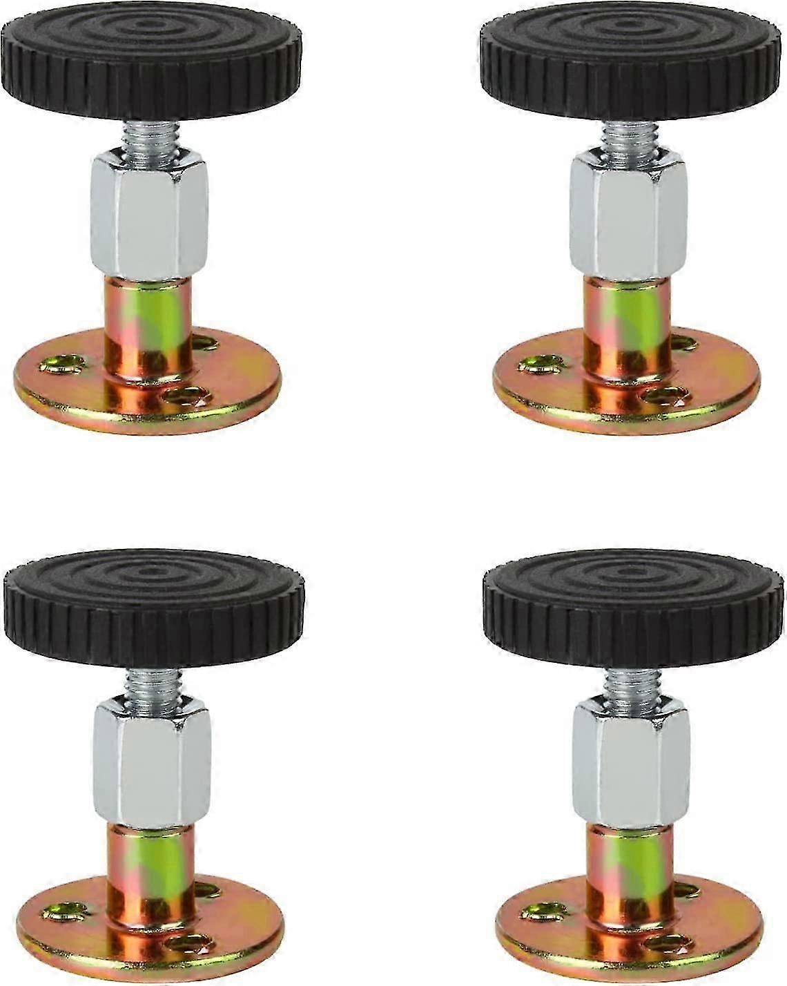 4 Pcs Anti-Shake Bed Frame for Bed Sofa Stabilizer, Black  (46-64 mm)