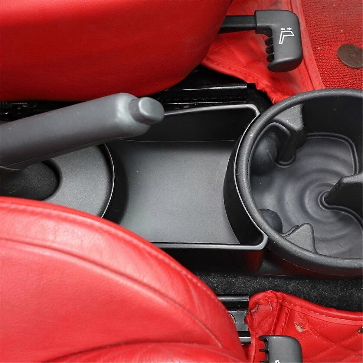 MXauto Handbrake Multifunctional Storage Box For Fiat 500 / Abarth 595 2011–2015 – Black ABS