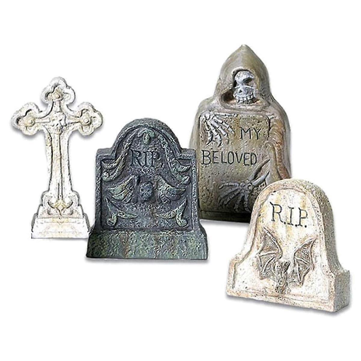 Resin Tombstones Ornament Village Collections Tombstones Figurine Set