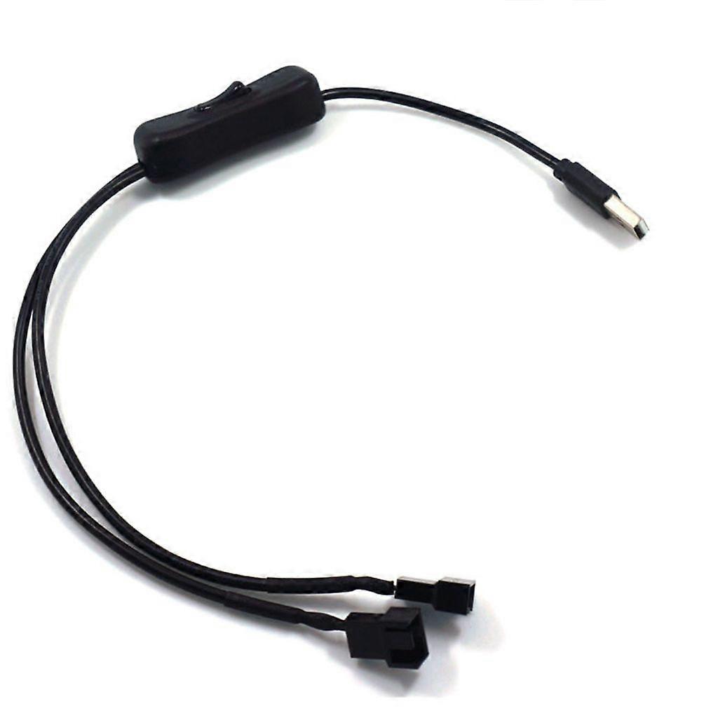 40cm USB to 3-Pin / 4-Pin PWM 5V Fan Power Adapter Cable with ON/Off Switch
