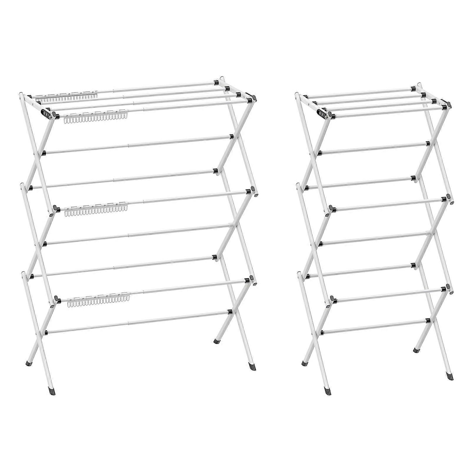 Foldable Drying Rack for Indoor in Use Black and White