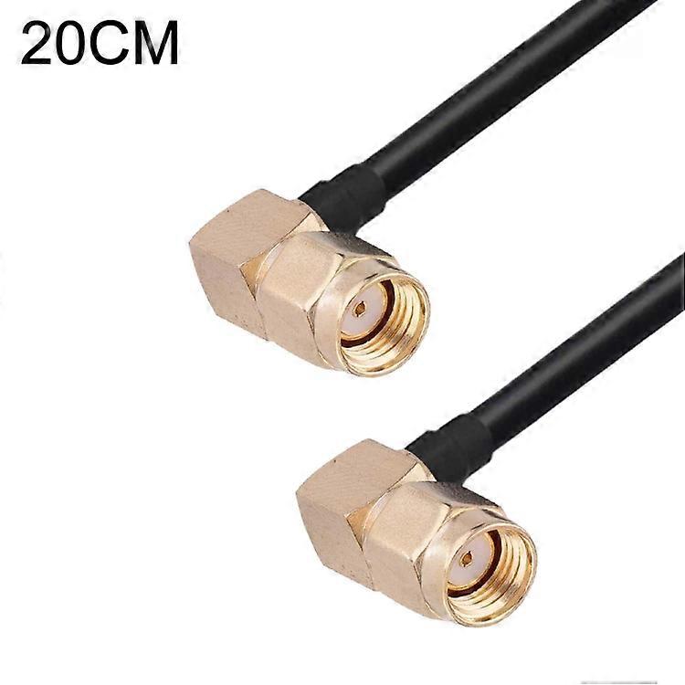 RP-SMA Male Elbow to RP-SMA Male Elbow Coaxial Adapter Cable-20cm RG174