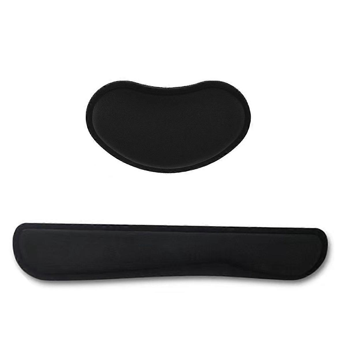 Ergonomic keyboard mouse wrist support typing pain relief, comfortable office, gaming, computer, black