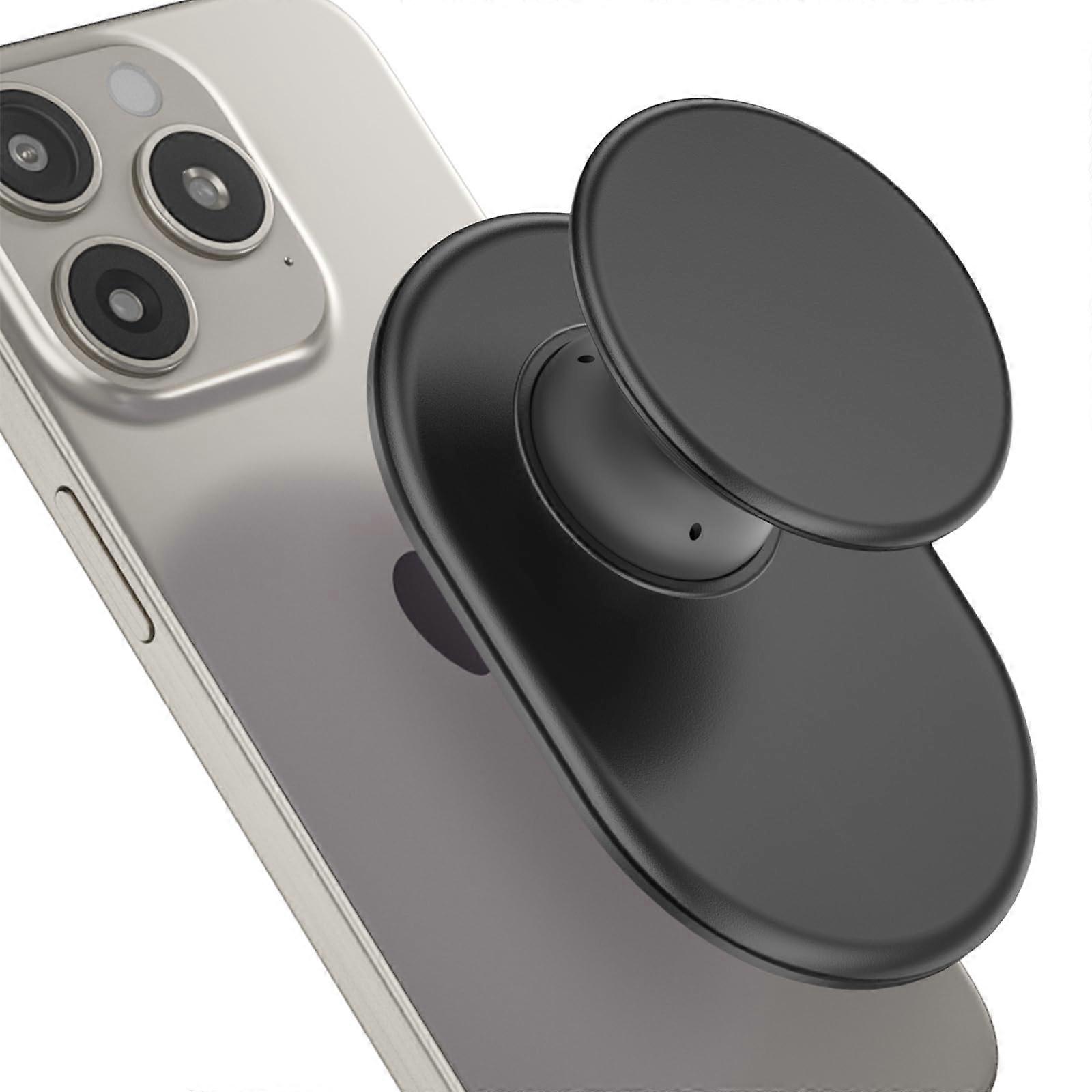 Magnetic Phone Grip Holder for Mag, Expandable and Collapsible Kickstand for iPhone 16 15 14 13 12, Black Design