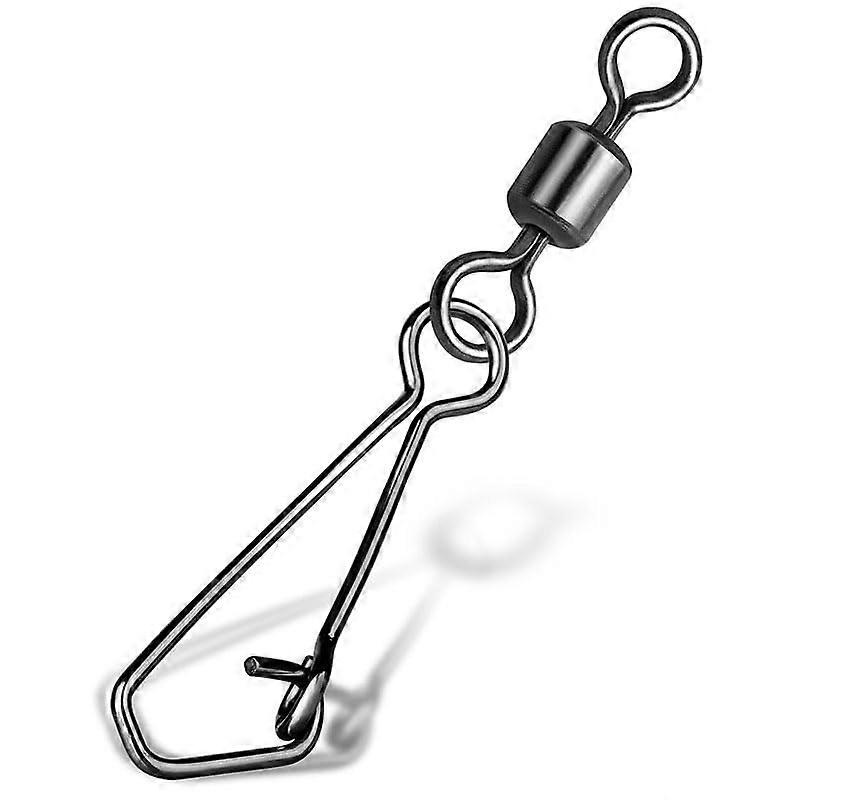 100 pcs Fishing Swivels with Snaps Quick Change Swivels Tackle Fishing