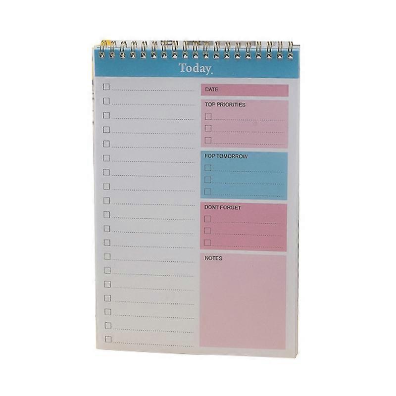 Daily Planner Covered Notebook With Dividers Student Study Schedule Coil Notebook 25 x 16.5cm