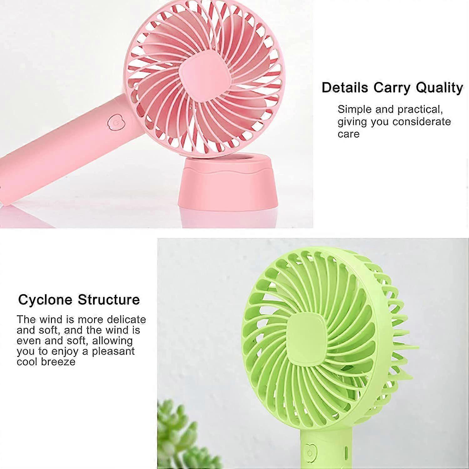 Draagbare USB oplaadbare Handheld Fan -Blauw