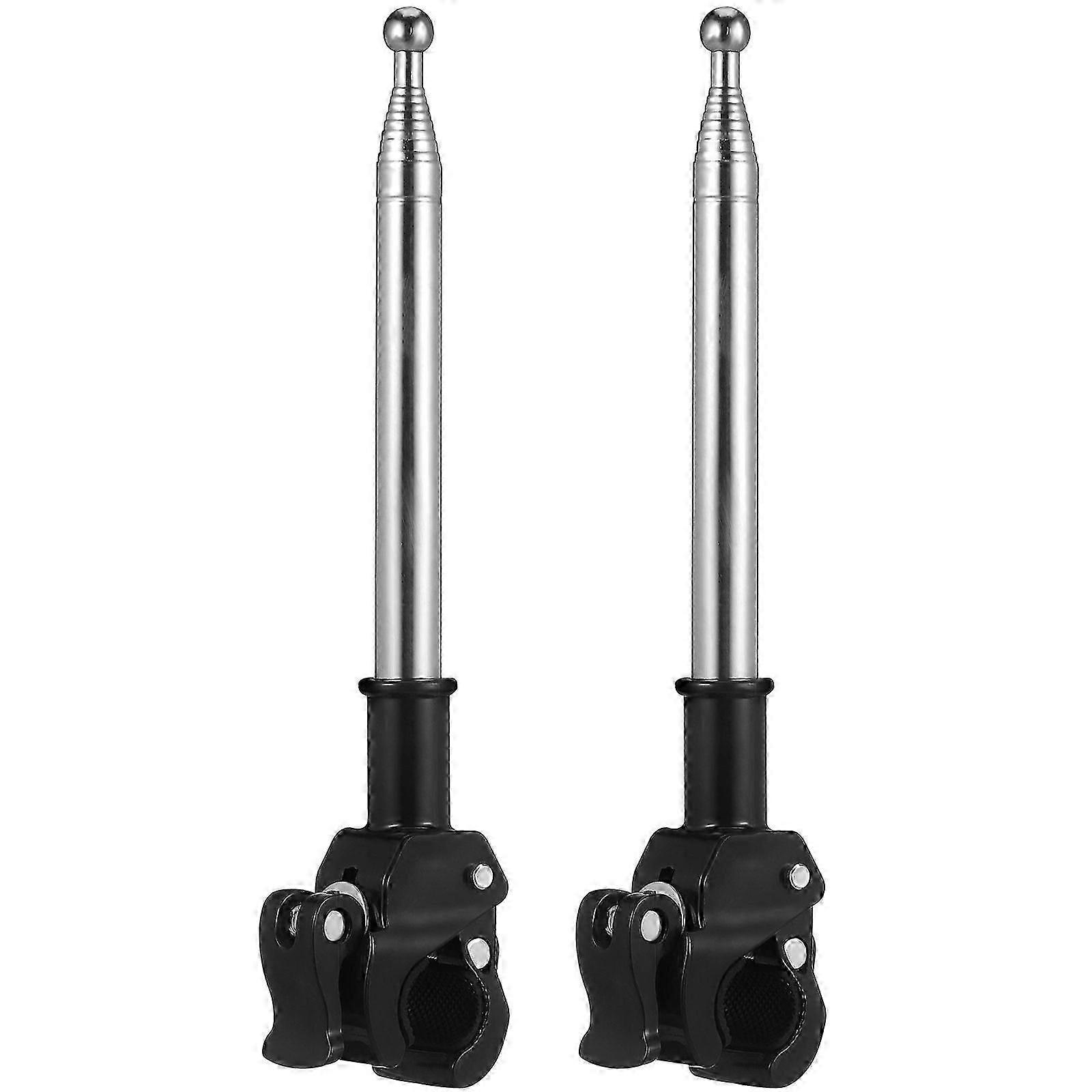 2pcs Small Flag Pole Motorcycle Handlebar Mount Flagpole Holder Flagpole Bracket