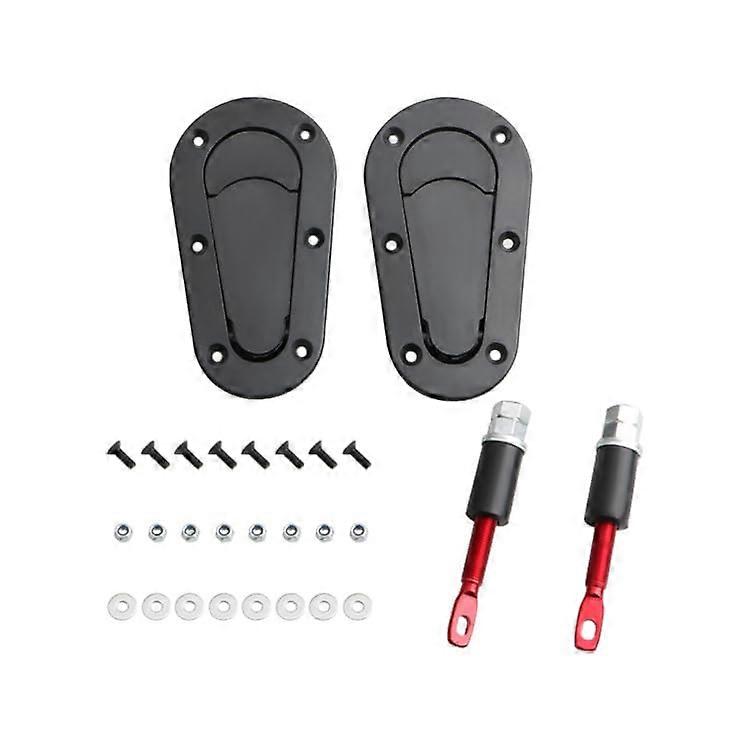Car Above Panel Flush Hood Latch And Pin Kit Black 120-2000 Without Lock Cylinder And Key Hood Latch Kit Replacement