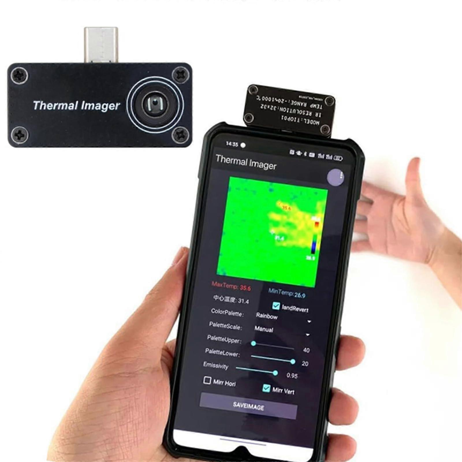 USB TypeC Thermal Camera for Smartphones High Resolution with USB Type C Port Infrared Imager