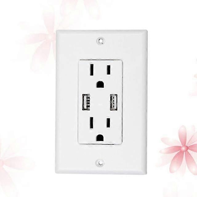 1 Pc Socket 2.4a Us Plug 2 Port Outlet Dual Usb Socket Panel Socket For