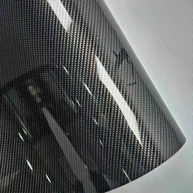 8D Pellicola di avvolgimento per auto in fibra di carbonio Oro nero lucido argento 6D per adesivi per auto Tuning Vinile adesivo per decalcomania di copertura del motociclo