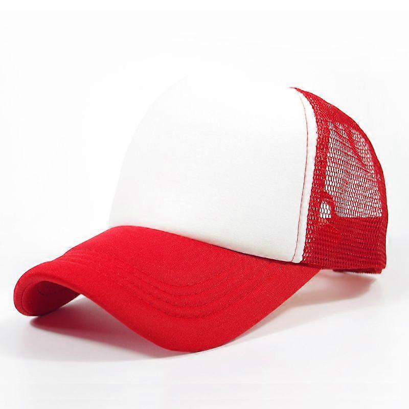Two Tone Trucker Hat Summer Mesh Cap with Adjustable Snapback Strap