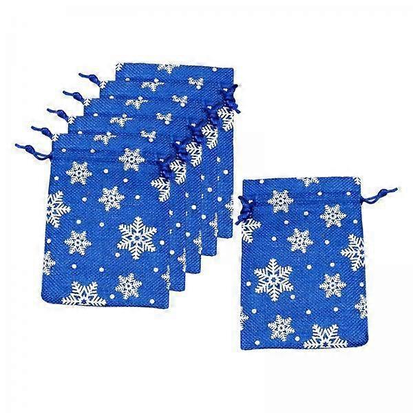 3x6Pcs Sacos de Estopa de Férias com Cordão 4x5.5 polegadas Embalagem de Presente