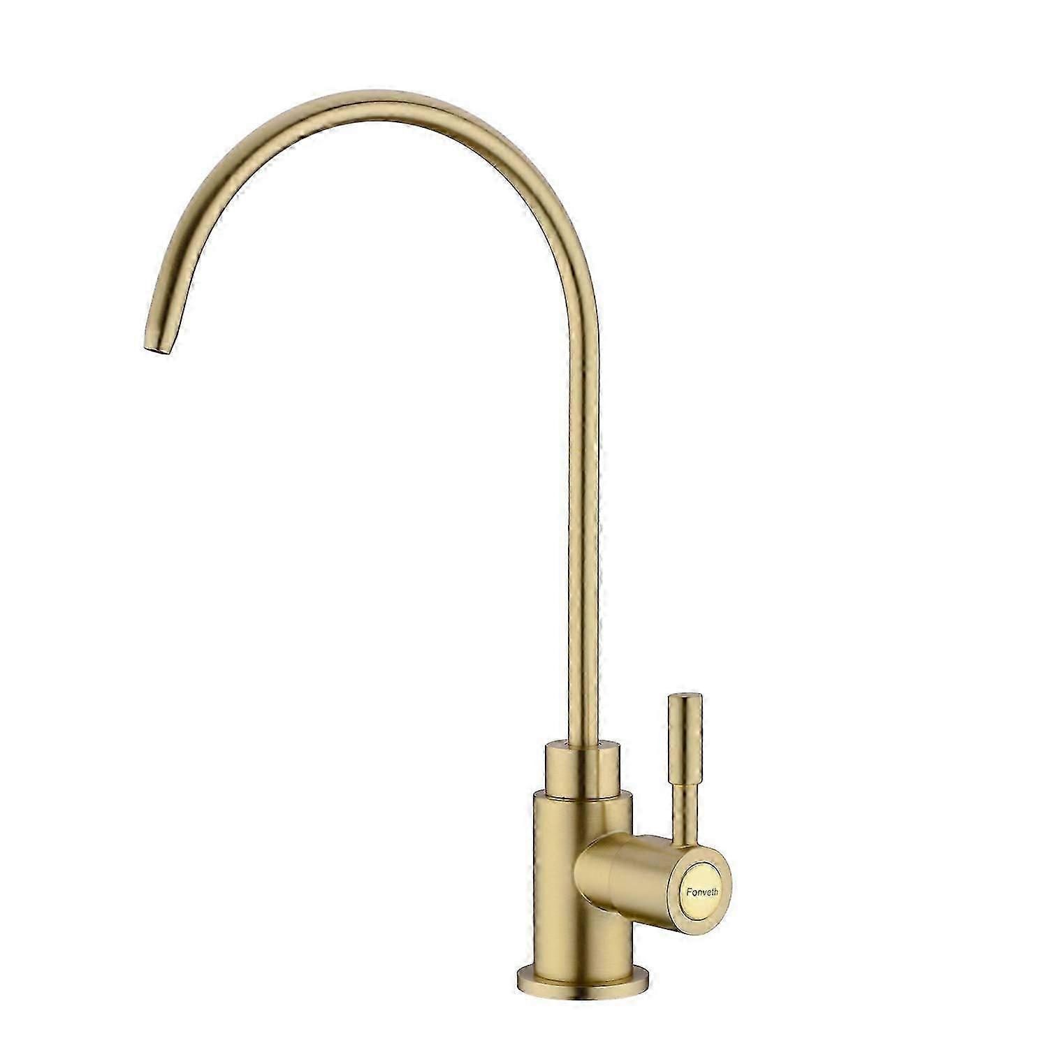Brushed Gold Solid Brass Drinking Water Faucet