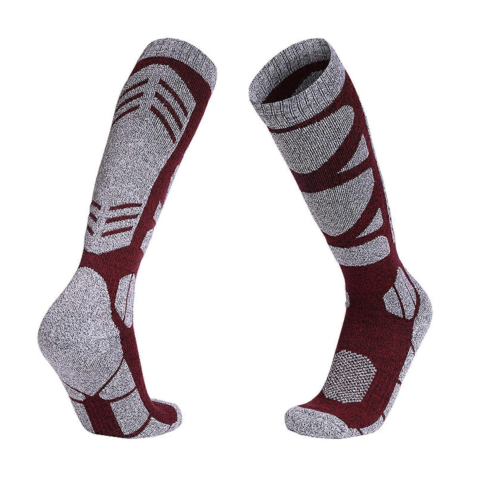 גרבי סקי חורף גבוהות גרבי סקי חם נושם מנדף זיעה גרבי טיפוס הרים לגברים