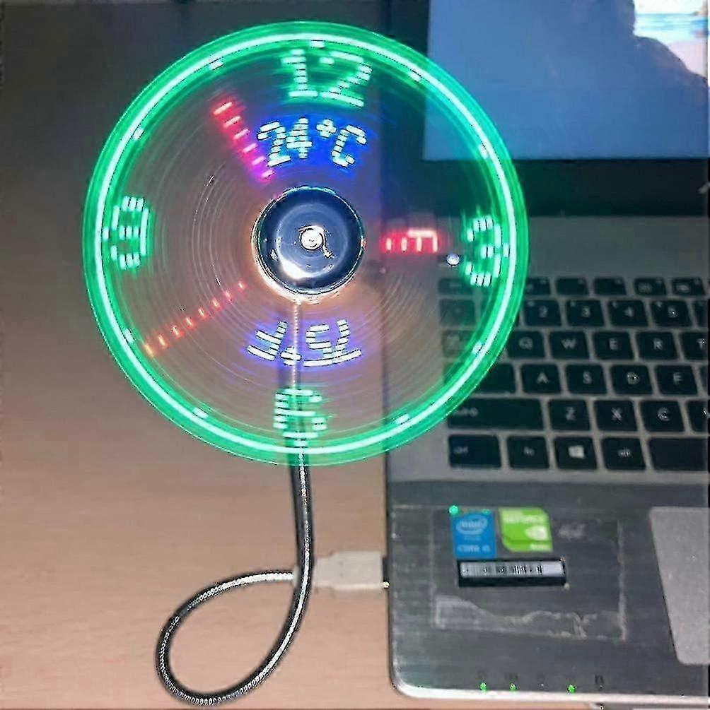 New Usb Clock Fan With Real Time Clock And Temperature Display Function