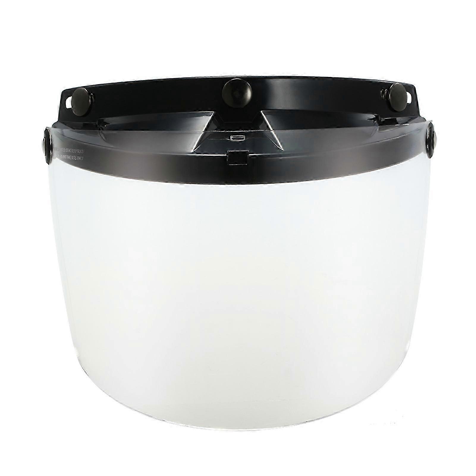 High Quality Universal 3 Snap Flip Up Visor Shield Lens For Retro Open Face Motorcycle Helmet