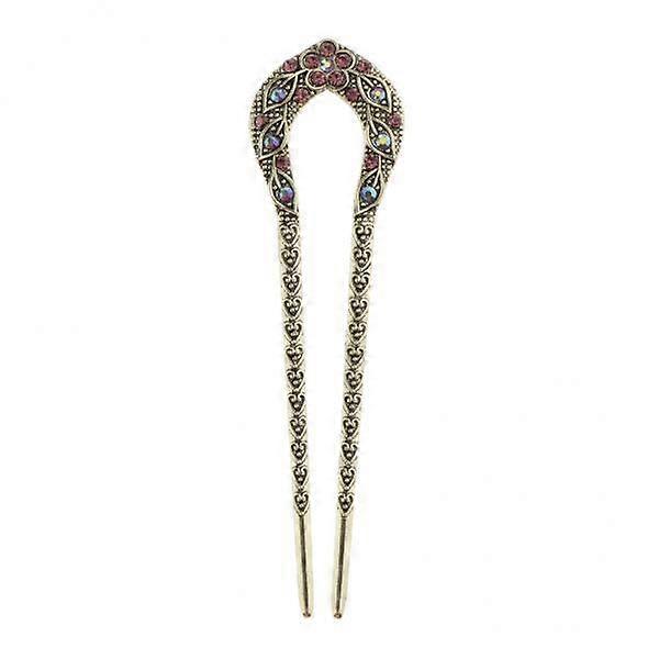 3-6pack U Shape Hair Stick Purple