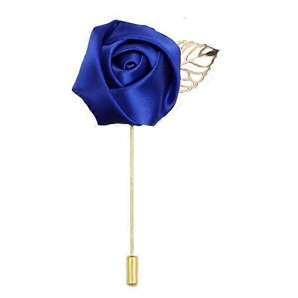 أنيقة طية صدر السترة النيلي زهر مصنوعة يدويا Boutonniere عصا بروش دبوس صدار