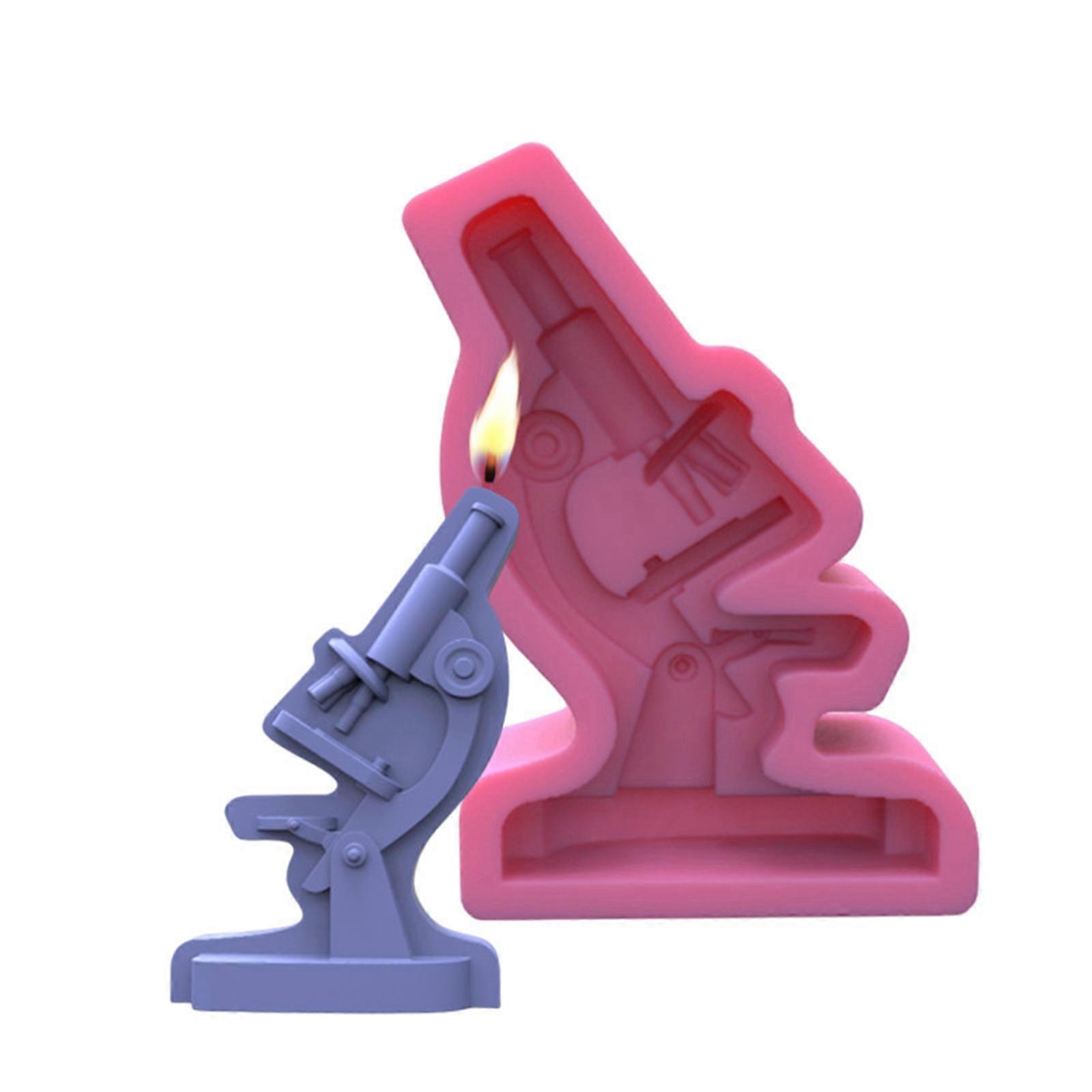 Silicone Mold for Microscope Candle Unique Handmade Plasters Resin Molds Unique Candle Aromatherapys Mold DIY Craft