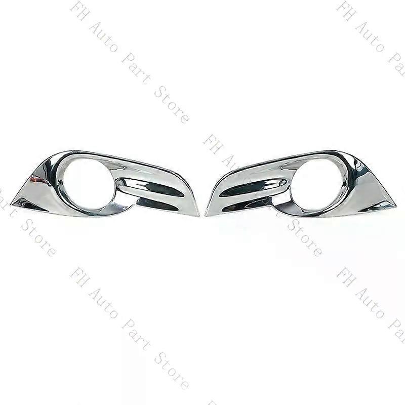 2PCS Suitable for  Nissan Altima 2013 2014 2015 Front Bumper Fog Light Lamp Chrome Trim Sticker Cover Frame Grille Foglamp Lid Bezel Hood