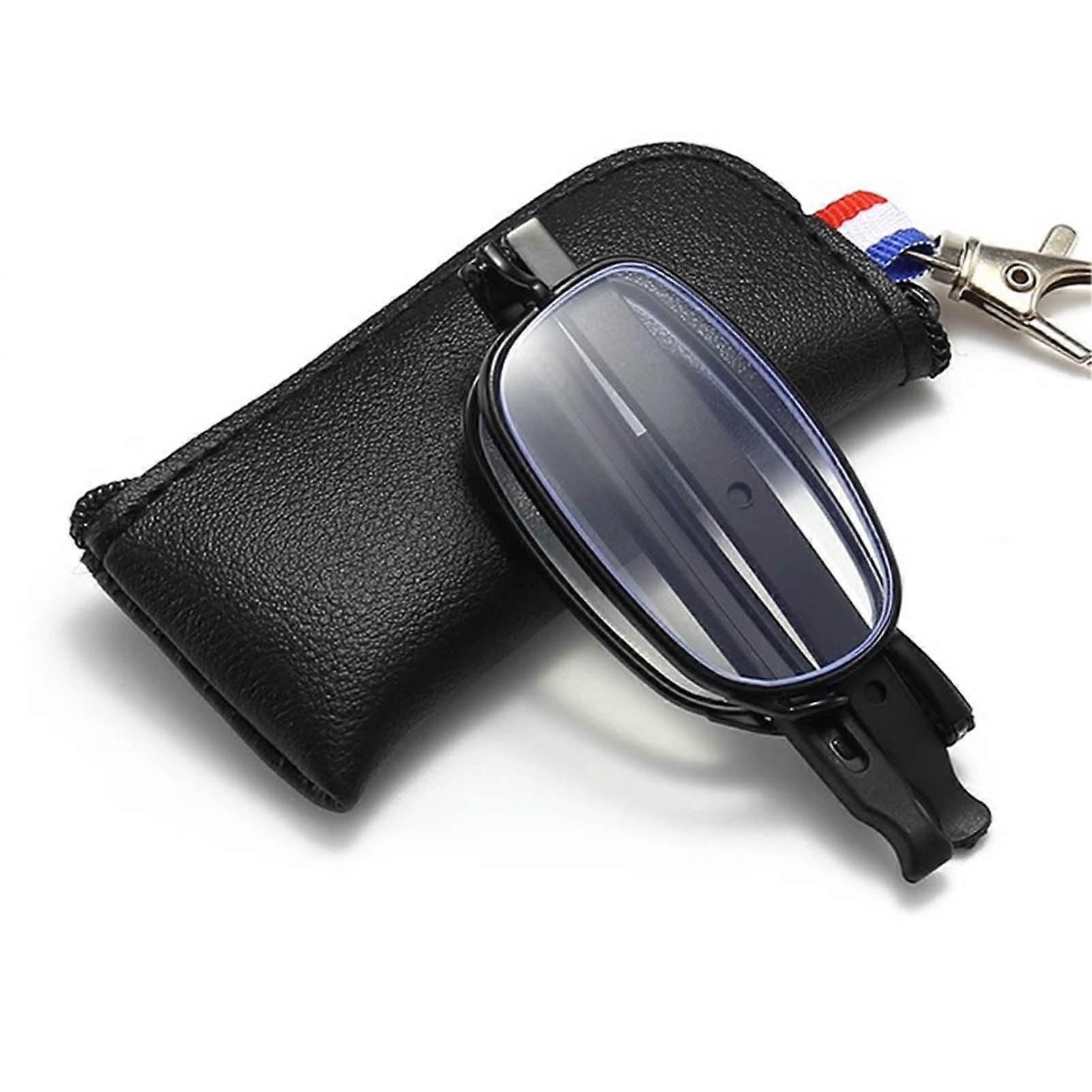 Folding Portable Reading Glasses for Men and Women, Slim Metal Frame, Blue Light Blocking, Lightweight Readers