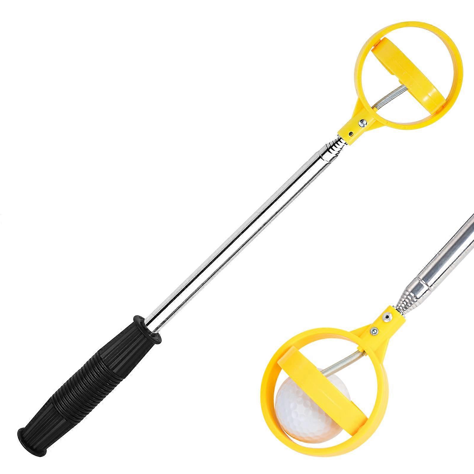 Golf Ball Retriever Automatic Telescopic Collecting Tool Stainless Steel Grabber for Water Golf Players and Enthusiasts