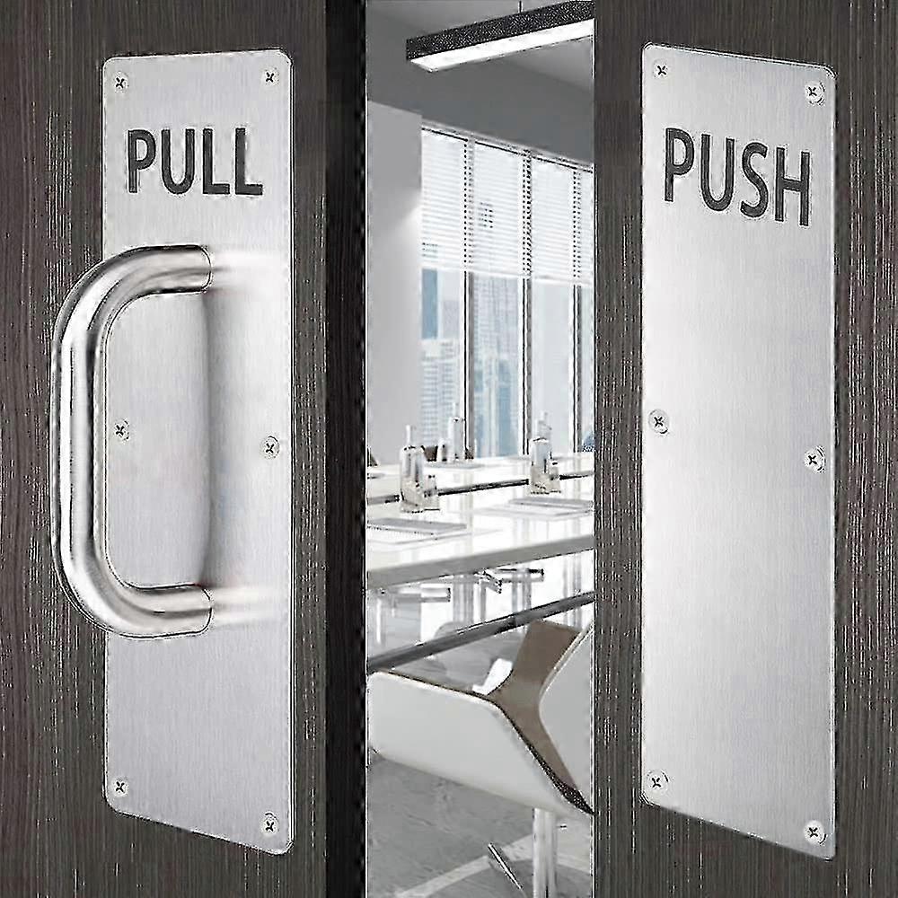 Stainless Steel Door Handle - Fingerprint-Resistant Push/Pull Plate
