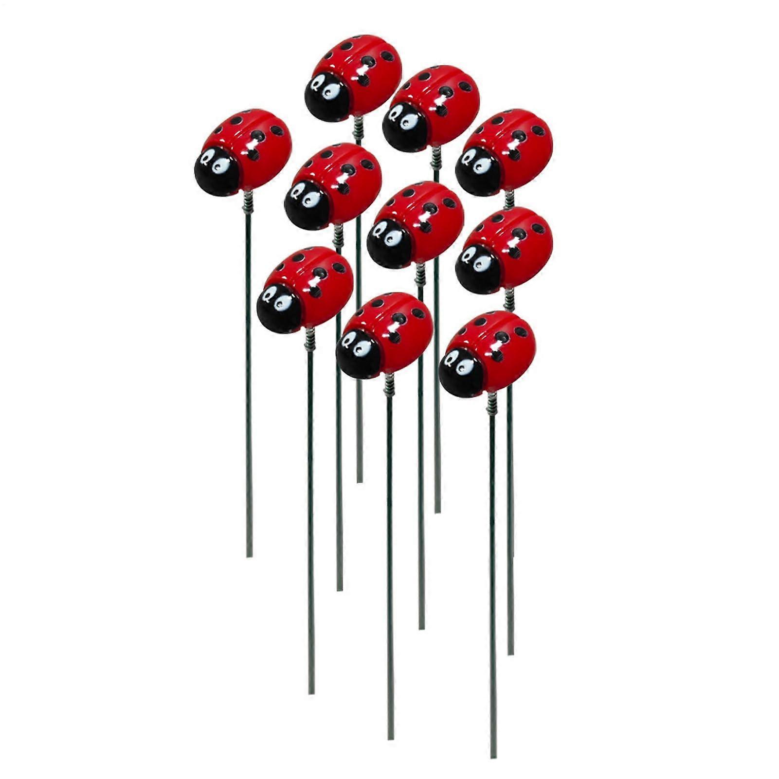MarienkäferGartenpachle (Ladybug Garden Stack) 10piece set with animated ladybug garden decoration sculpture garden sculpture motifs