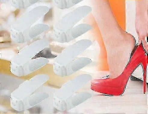 Set of 10 Adjustable and Durable Shoe Organizers for Footwear Support