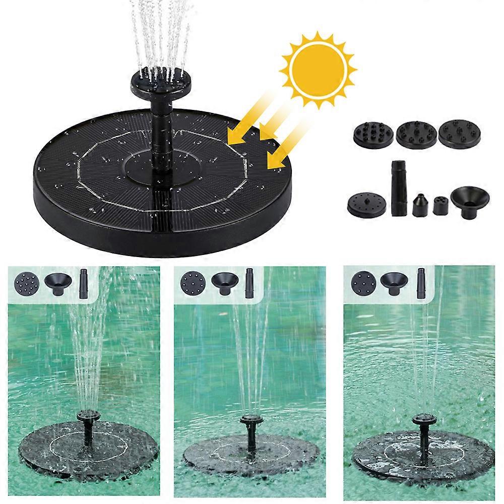 Solar Powered Fountain Pump Anti-Clogging Design High Efficiency Energy-Saving Durable Material Adjustable Nozzle Easy Installation for Garden Ponds P