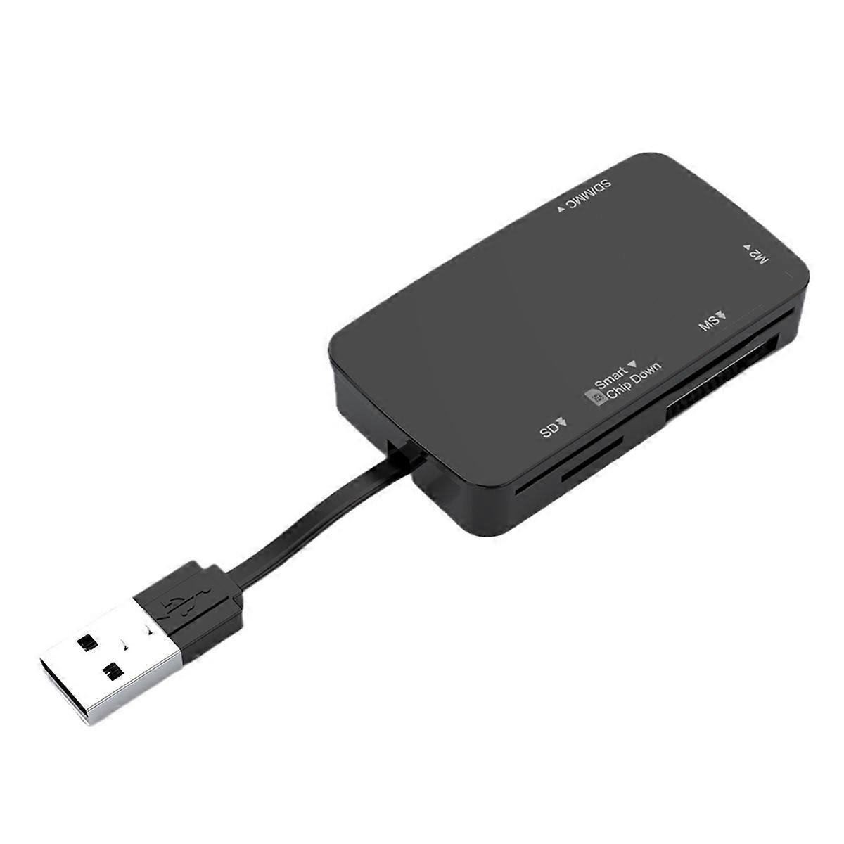6 in 1 USB 2.0 Card Reader 480Mbps Speed Memory Card Reader/Adapter/Hub 480Mbps Support Smart Card