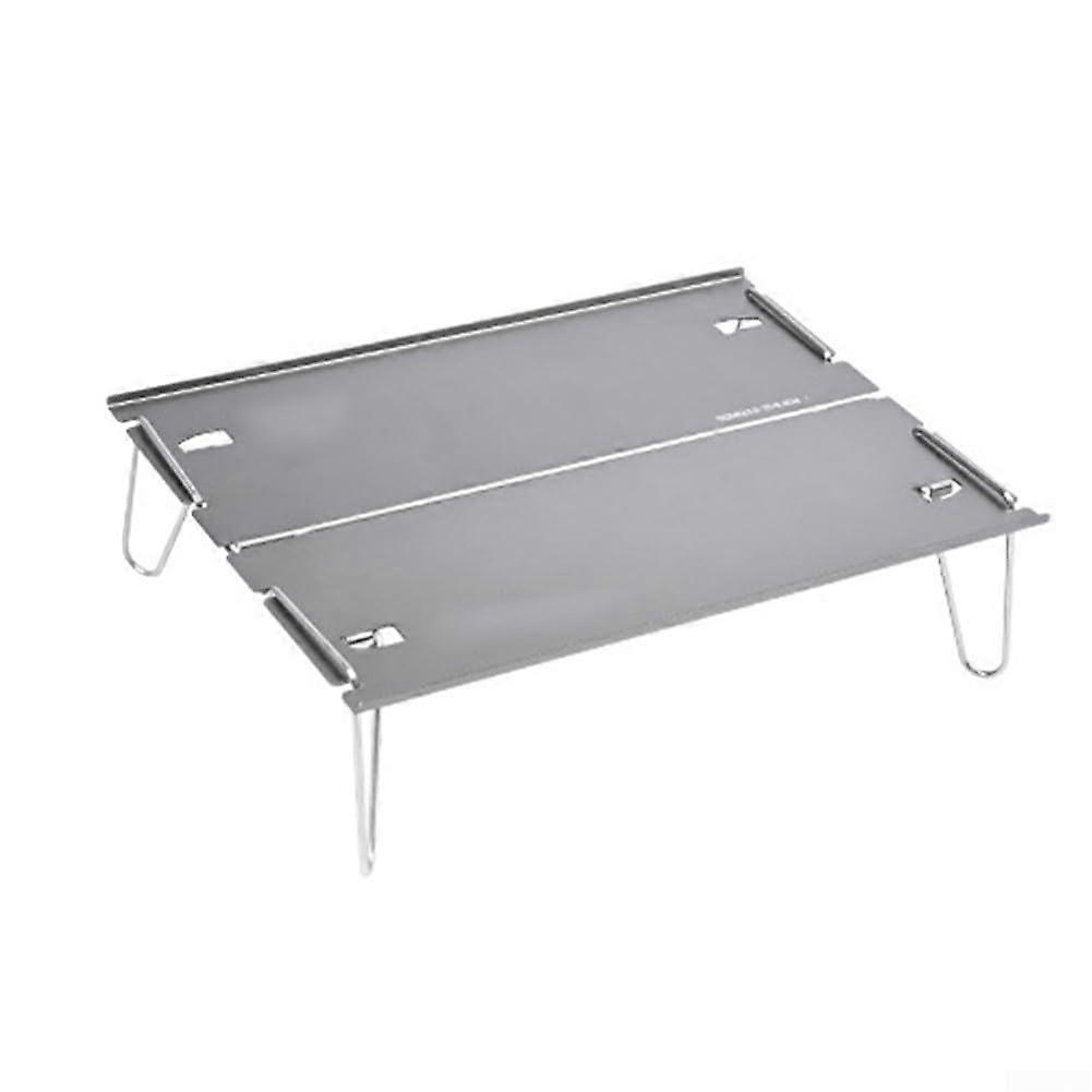 Folding table, portable camping, wearresistant, light, stable (29.8x21x8.4cm, gray)