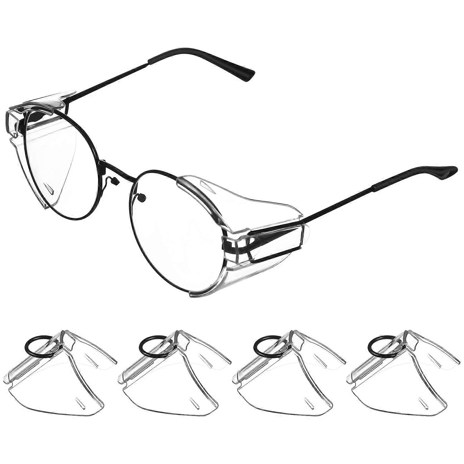 2 Pairs Protective Side Shields for Eyewear Durable, Easy to Install, Comfortable Flap Guards for Eye Protection
