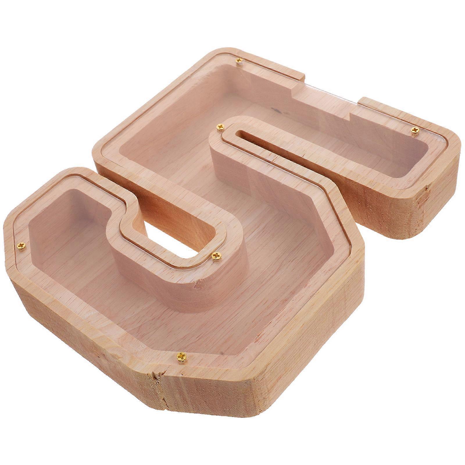 Tool, Wooden Piggy Bank for Safe Coin Storage and Growth
